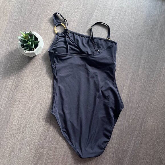 NWOT BLEU ROD BEATTIE Black "Ring Me Up" Asymmetrical One-piece Swimsuit - Picture 11 of 11